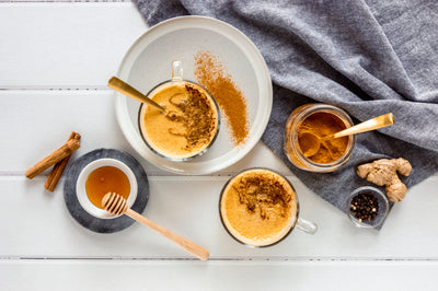 Golden Latte with Turmeric, Cinnamon + Ginger | FREE RECIPE