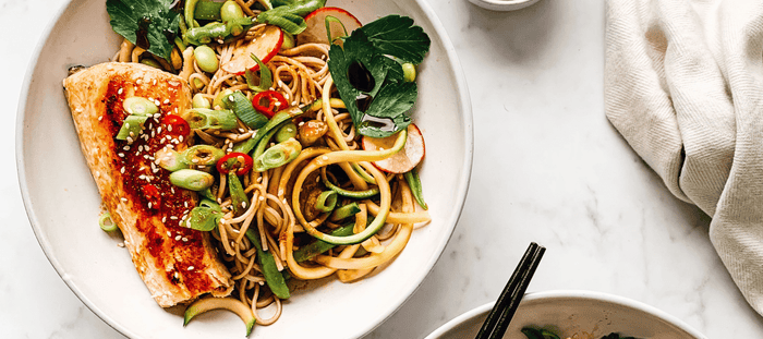 Salmon Soba Noodle Salad | Fresh, High-Protein Meal for Busy Women
