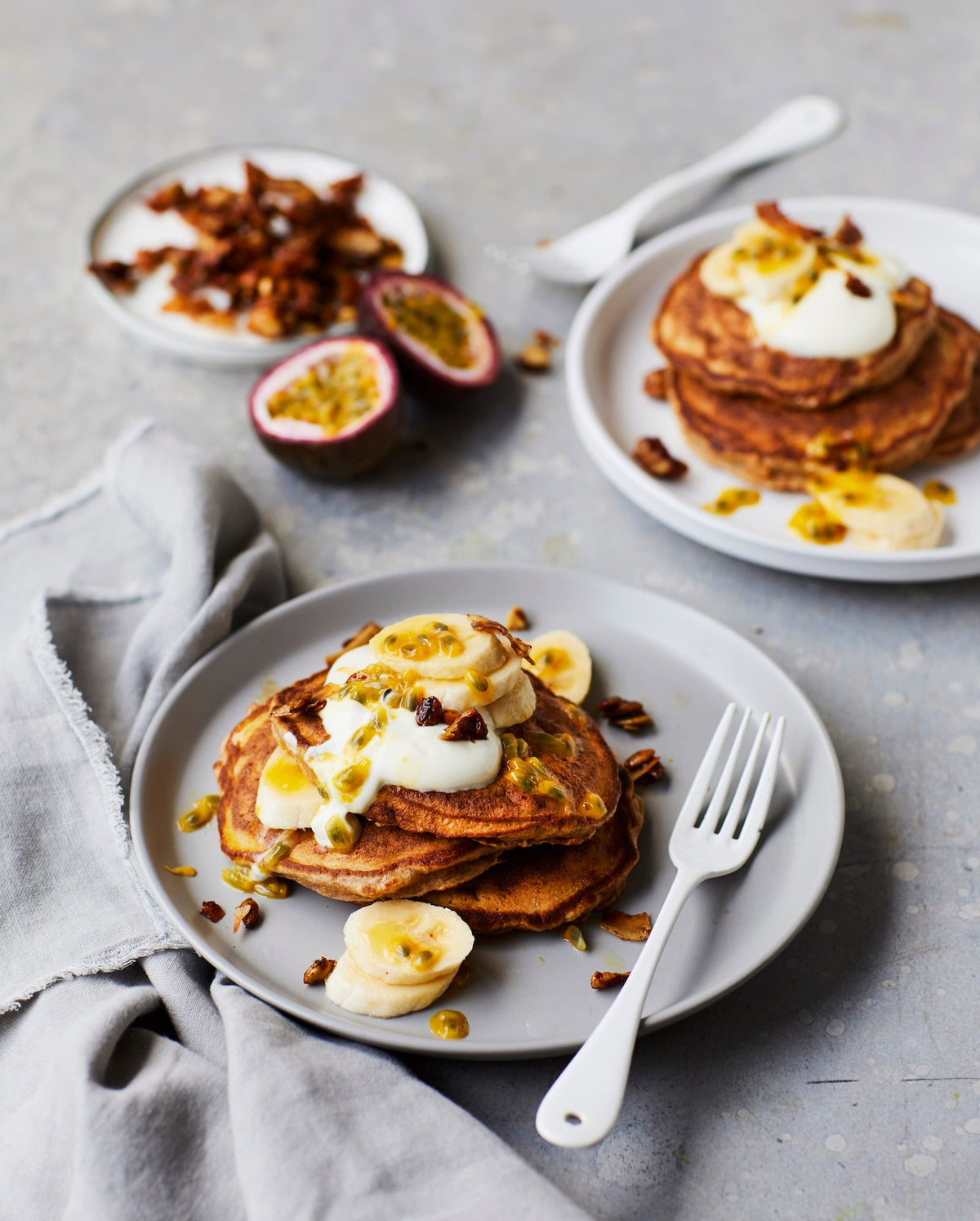 Banana Cinnamon Protein Pancakes | Free Recipe