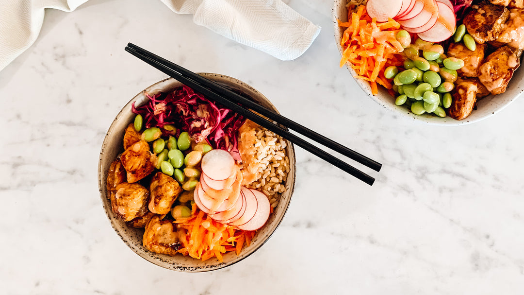 Teriyaki Salmon Poke Bowls | Free Recipe