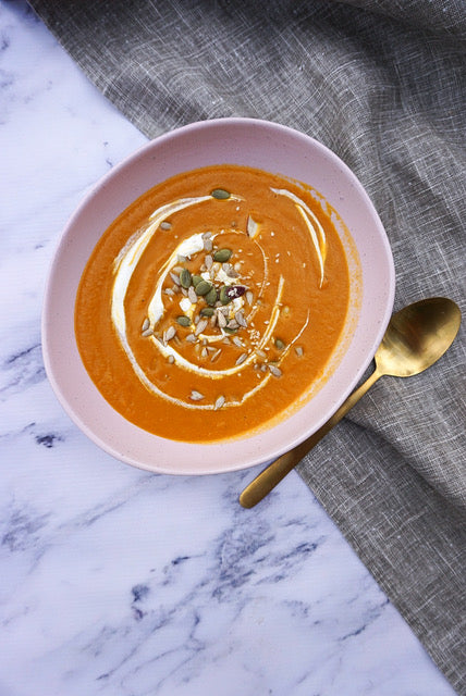 THE BOD Easy Creamy Vegan Pumpkin Soup Recipe